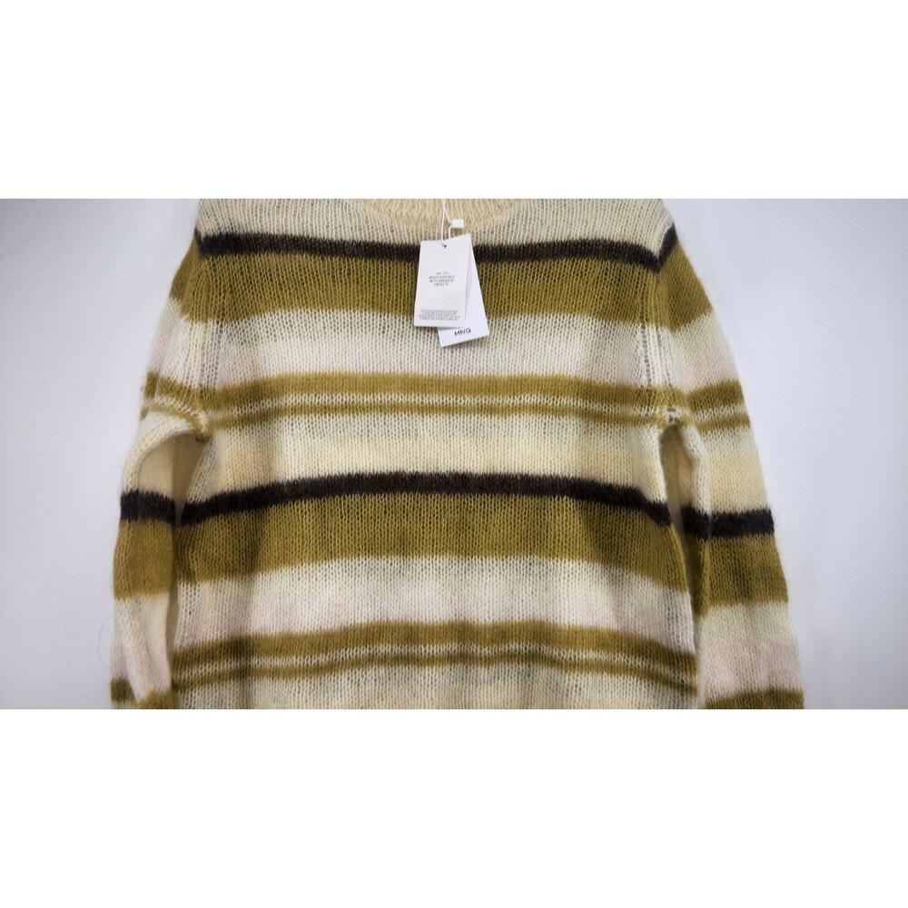 Mango Women's XS Olive Green Semi Transparent Alpaca Sweater NWT‎ - Picture 4 of 9